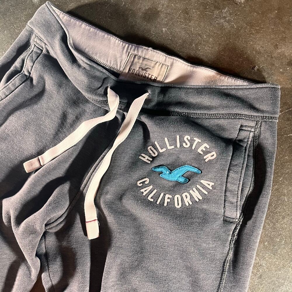 Vintage y2k hollister mens gray embossed sweatpants casual comfy size medium